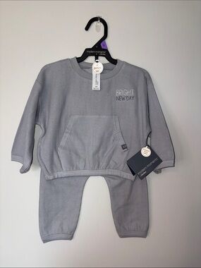 Modern Moments Baby Two-Piece Set - Light Gray "Bright New Day" 12 Months